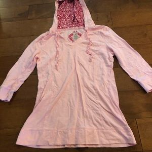 Danskin Pink Quarter Sleeve Sweatshirt